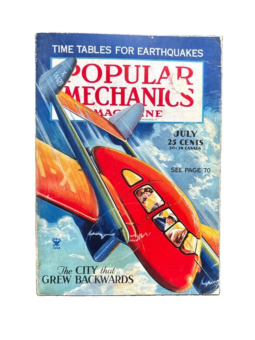 POPULAR MECHANICS MAGAZINE July 1935 The City That Grew Backwards Read Desc.